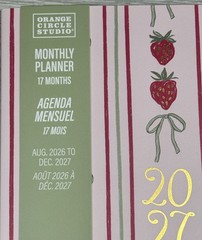 2027 Orange Circle Studio Monthly Planner 17 Month Pink Red Strawberry MEDIUM