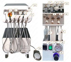 KaVo Style Dental E-generator LED Fiber Optic High Speed Handpiece Turbine 4Hole