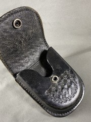 Don Hume C304 Black Basket Weave Leather Hand Cuff Duty Holster