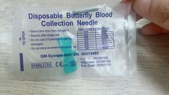 New Butterfly Needle, 21G 22G 23G 25G with Luer Adapter Individually Wrapped