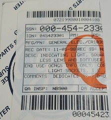 *NEW* General Electric CR103C1102 Square Indicating Light 125V Max + Warranty!