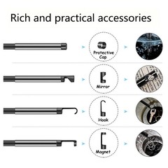 Dual Lens Endoscope Camera with Light 1080P HD Borescope, IP67 Waterproof Camera