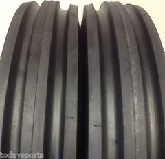 TWO 5.50-16 Tri-Rib 3 Rib Front Tractor Tires Heavy Duty 5.50×16 Tubeless