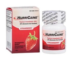 *1-Bottle* HurriCaine Topical Athletic Gel Strawberry Tooth Pain Relief Instant