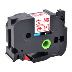 1Pack TZe-252 Red on White 1″ TZe Tape Compatible with Brother PT-D610BT P700