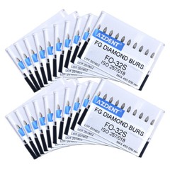 10pcs/kit AZDENT Dental FG Diamond Burs for High Speed Handpiece Friction Grip