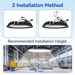 200W UFO LED High Bay Light – 10 Pack, Ideal for Factories/Gyms/Barns/Warehouses