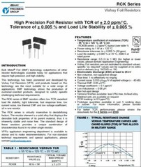 0.1% 2ppm Very High Precision SFERNICE Foil resistor RCK RS92N _ various values