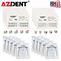 US AZDENT Dental Orthodontic Metal Brackets Braces/Supper Elastic Niti Arch Wire