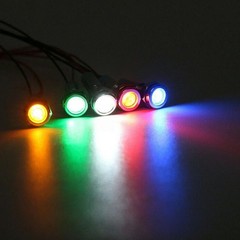 5X Car Boat Indicator Light 12V 6mm LED Pilot Dash Dashboard Panel Warning Lamp