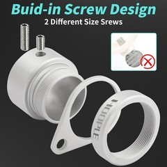 2 Pack Aluminum Flag Pole Rings 360 Anti-Wrap Swivel Mounting Ring Silver
