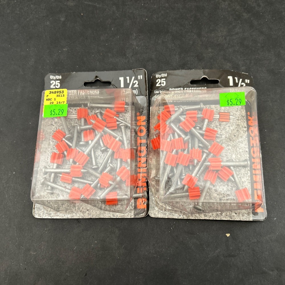 Lot Of 2 NEW Remington Ramset 1-1/2″ Low Velocity Power Fasteners #58050 25 Qty