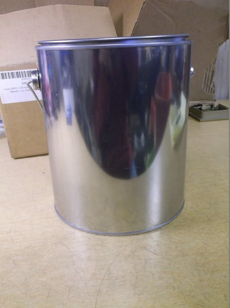NEW Vestil MRC-128 Tin Plated Steel Round Metallic Lid 128oz *FREE SHIPPING*