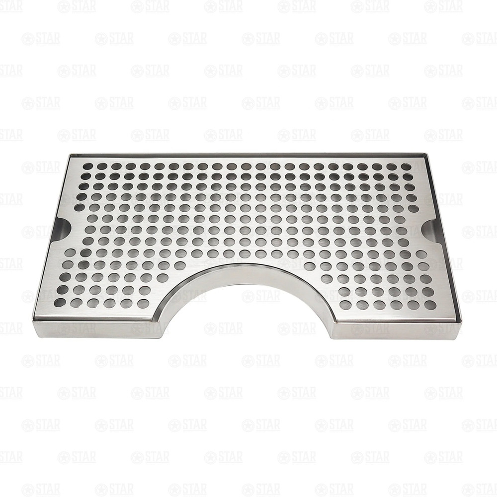 12″ x 7″ Kegerator Tower Cutout Drip Tray Stainless Steel Removable Grate