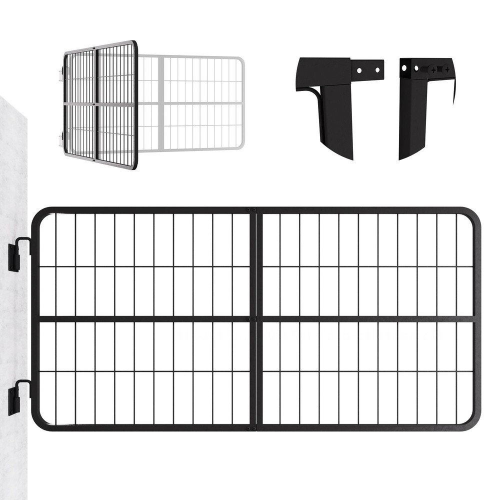48″×24″ Carbon Stell Horse Stall Gate Two-Way Steel Stall Door for Barn &Horse
