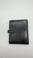 Rare Filofax Pocket Topaz Black leather Organizer Planner unused retired