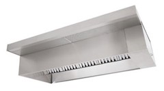 10′ Commercial Kitchen Wall Canopy Hood, Exhaust Fan, and Supply Fan Package