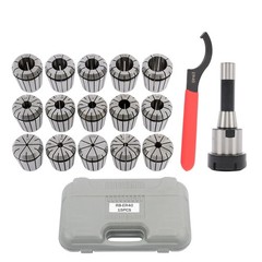 ER40 Collet 15 Pcs Set R8 Shank Chuck Tools For Milling Machine, Lathe, Drilling