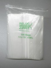13×18 Reloc Zippit Bags 4Mil Clear Reclosable Large Jumbo Size13″x18″ 100 Pcs