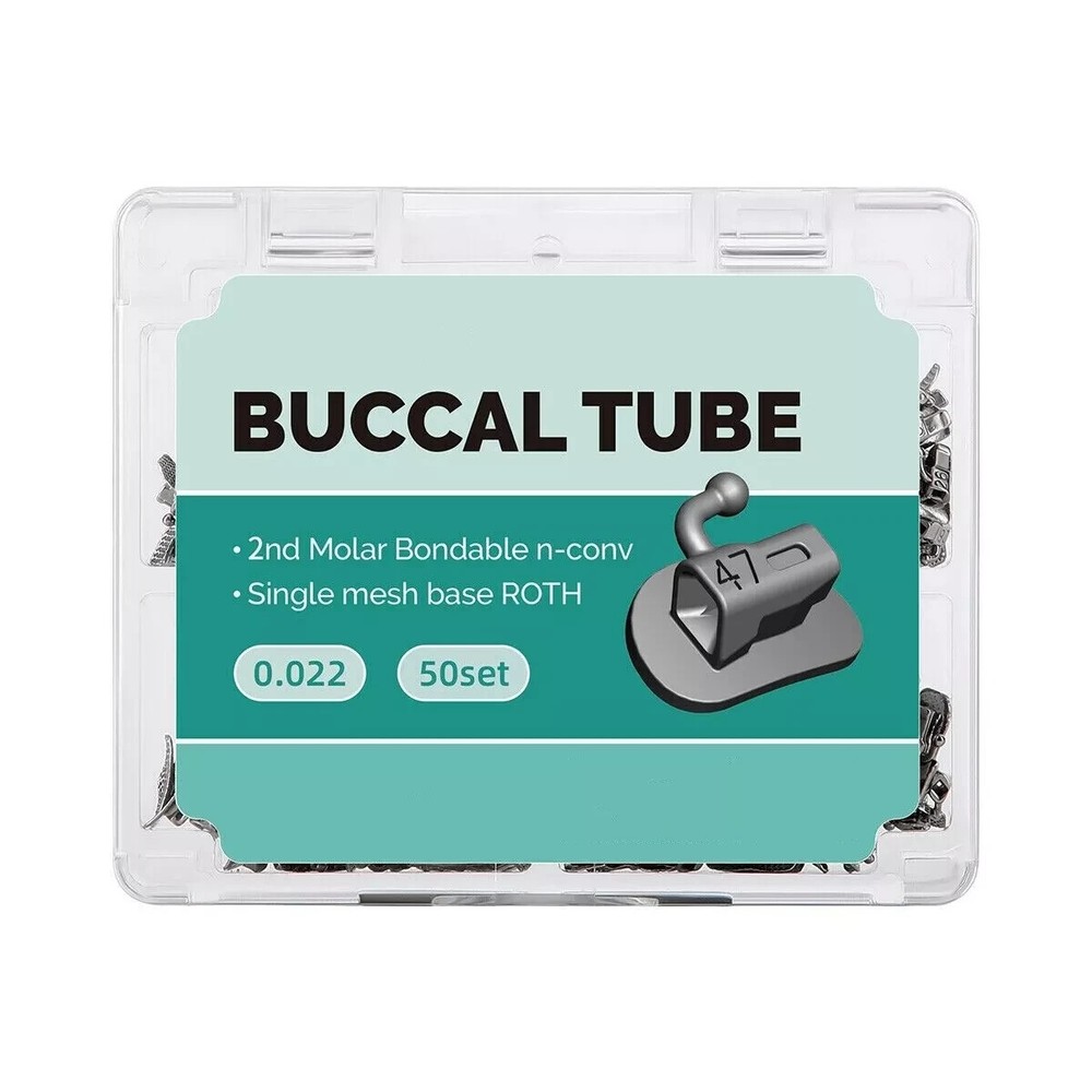 Dental Orthodontic Buccal Tube 2nd Molar Roth 0.022 Bondable Non-Conv Mesh Base