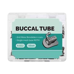 Dental Orthodontic Buccal Tube 2nd Molar Roth 0.022 Bondable Non-Conv Mesh Base