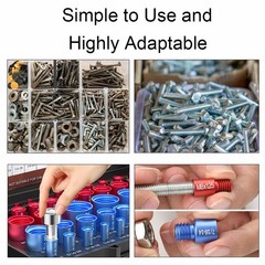 52Pcs Nut and Bolt Thread Checker 24 Metric + 28 SAE Inch Thread Gauge Set