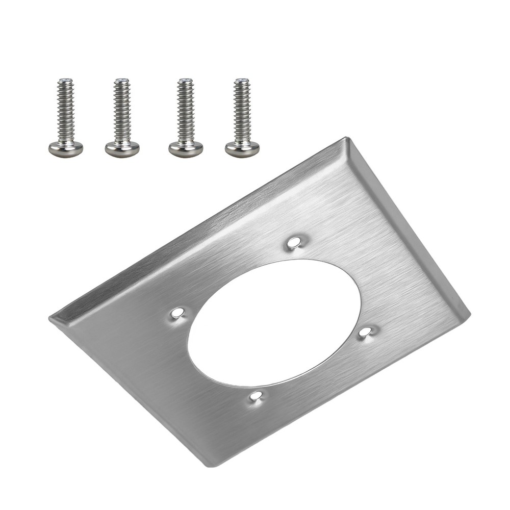 2 Gang Receptacle Wall Plate Single Hole W/ 4 Screws for Hubbell HBL9450A 14-50R