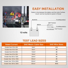 BULVACK 50 Amp Circuit Breaker with Manual Reset for Car Trolling Motors Boat