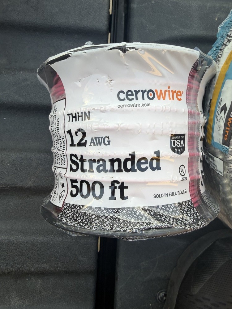 Cerrowire 12 AWG Stranded Copper THHN Wire, Pink, 500 ft