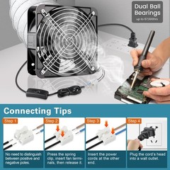 GDSTIME AXIAL Fan 15050, 110V 120V AC 150mm x 150mm x 50mm Fan, Ventilation Exha