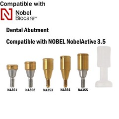 US For Nobel Active Locator Attachment Abutment NP/RP 1-5mm & Male Cap Inserts