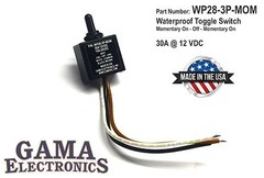 Waterproof 3 Position Momentary On-Off-Momentary On Toggle Switch