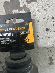 GearWrench 84857 Standard Impact Socket 46mm 3/4″ Drive 6 Point