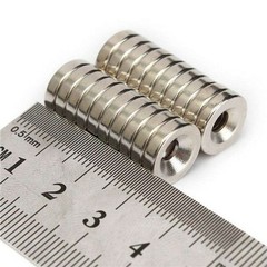 10/50/100pcs Strong Countersunk Ring Magnet 12x3mm Rare Earth Neodymium 4mm hole