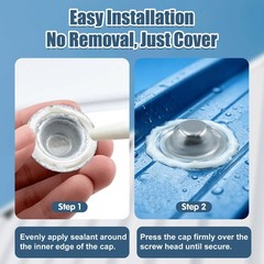 100Pcs Metal Screw Roof Caps Screw Covers for Protecting Screw Heads Easy to