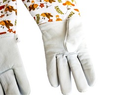 – Kids Goatskin Leather Gloves for children Hand- Arm protection With Honey B…
