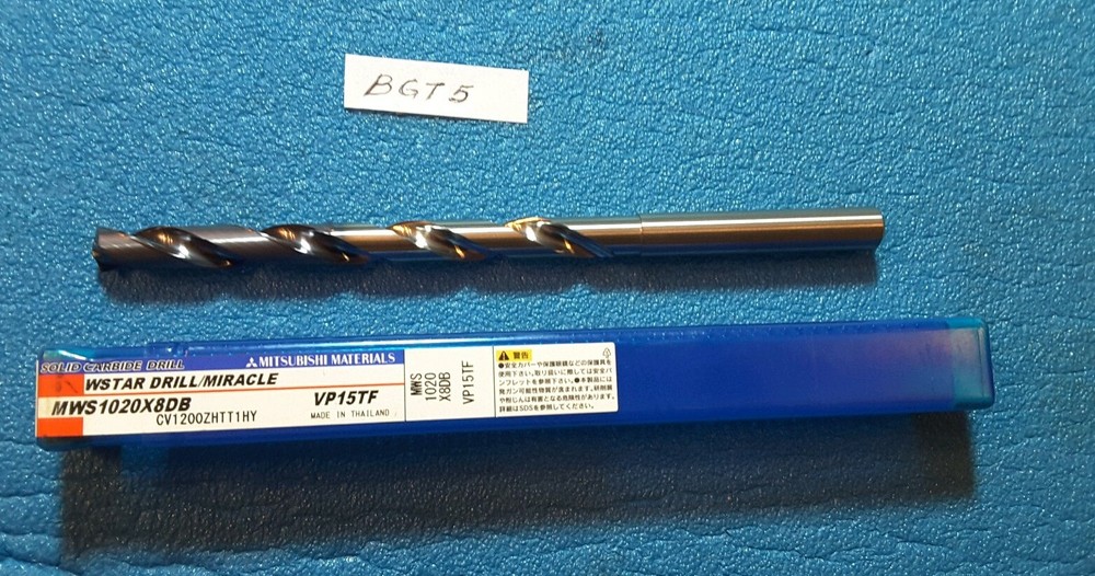 Mitsubishi 10.20 mm Solid Carbide Coolant Thru Drill, MWS1020X8DB