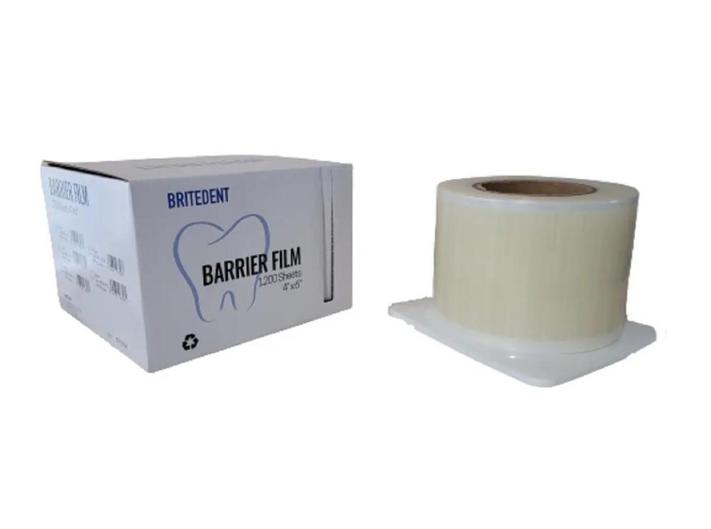 Britedent Barrier Film Roll for Dental and Medical 4″ x 6″ Roll of 1200 Sheet
