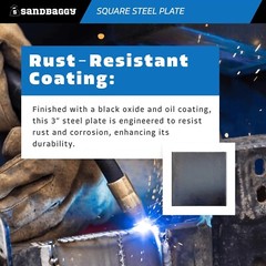Sandbaggy Square Steel Plate – Hot Rolled Steel – Burr Free, Rust Resistant