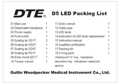 Woodpecker DTE D5 LED Dental Ultrasonic Scaler W/ HD-7L LED Handpiece + 6 Tips