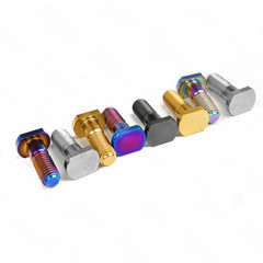 M8x23mm T Bolt Square Head Titanium Ti Screw Pitch 1.25mm For Bicycle Motorcycle
