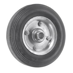 Chain Link 6″ Solid Black Rubber Wheel for Residential Gates- Helper Wheel