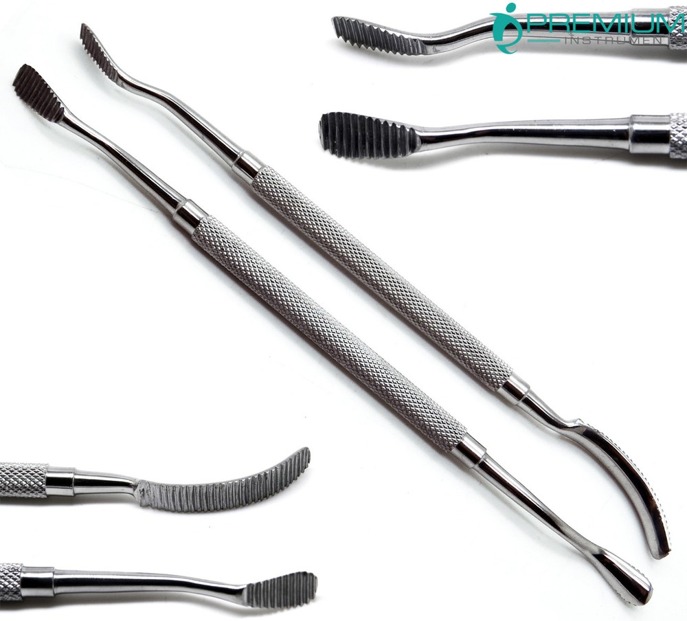 2 Pcs Dental Bone File # 12 and # 45 Double Ended Surgical Premium Instruments