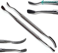 2 Pcs Dental Bone File # 12 and # 45 Double Ended Surgical Premium Instruments