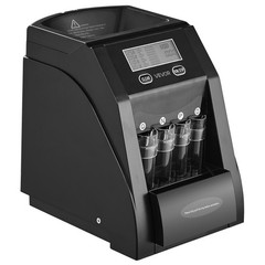 VEVOR USD Coin Sorter with LCD Screen Display Holds up to 200 Coins 4 Coin Tubes