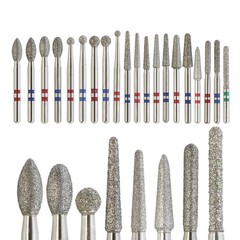 Zirconia Diamond Burs Friction Grip Egg Football Ball Round End Taper Cylinder