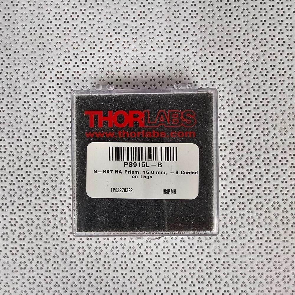 THORLABS PS915L-B – N-BK7 Right-Angle Prism, L = 15 mm, AR Coating on Legs