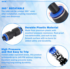 Kit 94 conectores neumáticos push-in 1/8–3/8”, acoples rápidos y roscas NPT