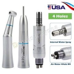 Dental Slow Speed Handpiece Inner Water Contra Angle / Straight /Air Motor 4Hole