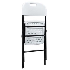 4Pcs Plastic Folding Chairs Stackable Garden Patio Wedding Party Chair White